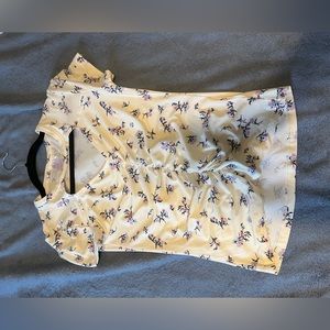 White shirt with flower design